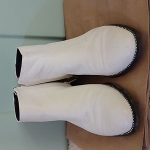 White Dolce Vita Ankle boots with rhinestone sole